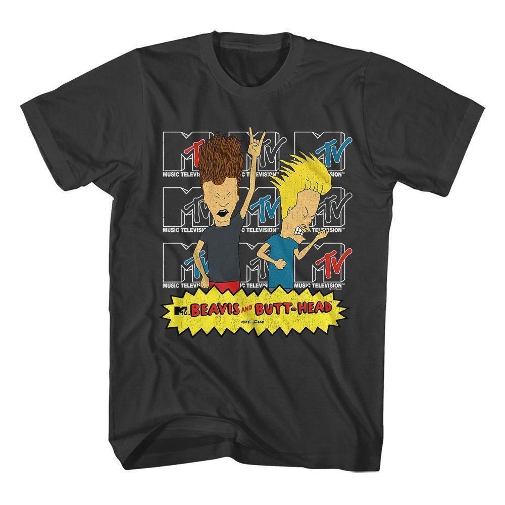 Beavis And Butt_Head Logos Smoke T Shirt